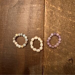 3 piece beaded rings
